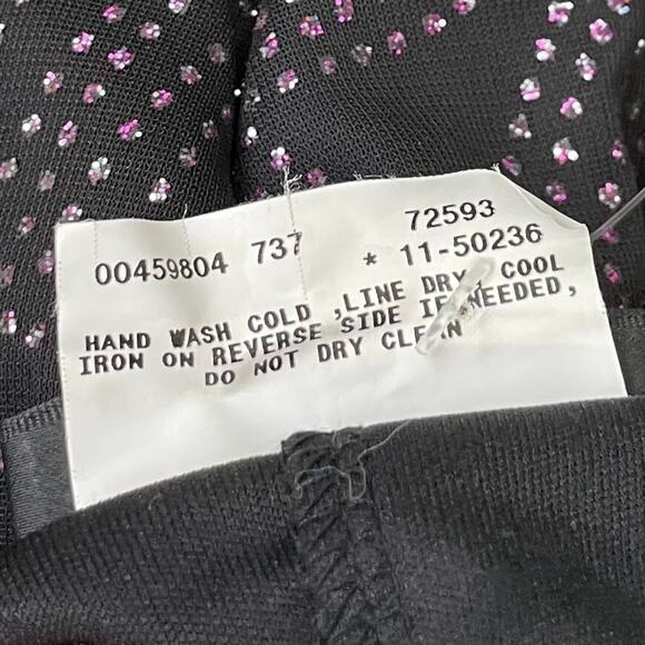 A Byer Size Medium Sleeveless Black Glitter Babydoll Halter Dress Whimsigoth Y2K - Picture 8 of 11